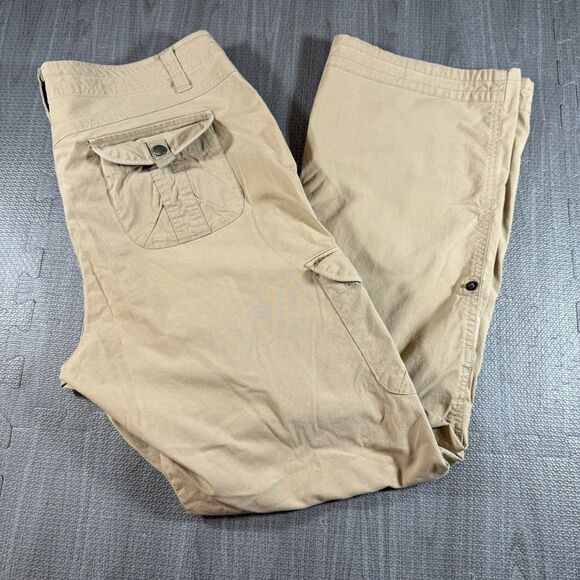 Womens Kuhl Tan Hiking Pants Size 12reg 30” Inseam Legendary Style Cargo Camping - Picture 1 of 6